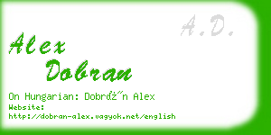 alex dobran business card